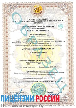 Образец сертификата соответствия Новоуральск Сертификат OHSAS 18001